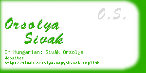orsolya sivak business card